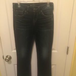 Dark wash bootcut silver jeans